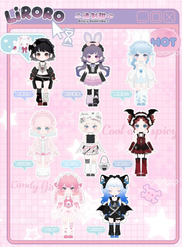 LIRORO Binary Sweetheart BJD Series Blind Box