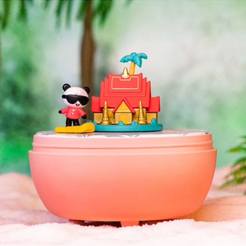 Winter sport skiing music box Series dolls