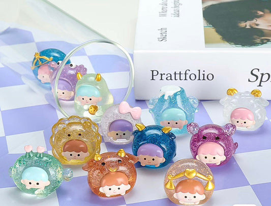 Twelve 12 Zodiac Sign Shop Mini Bean Dolls Gift Set