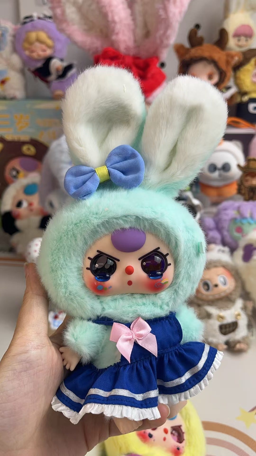 BaBy Three -Mini bunny Macaron Plush Blind Box for Kids