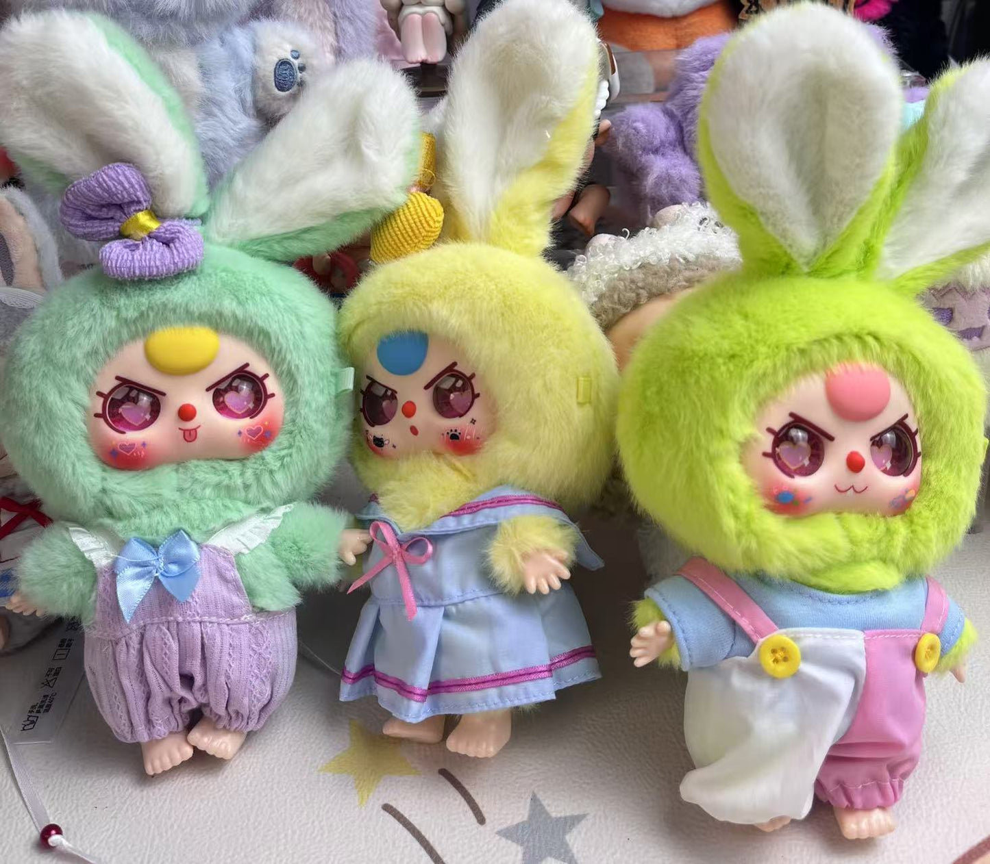 BaBy Three -Mini bunny Macaron Plush Blind Box for Kids