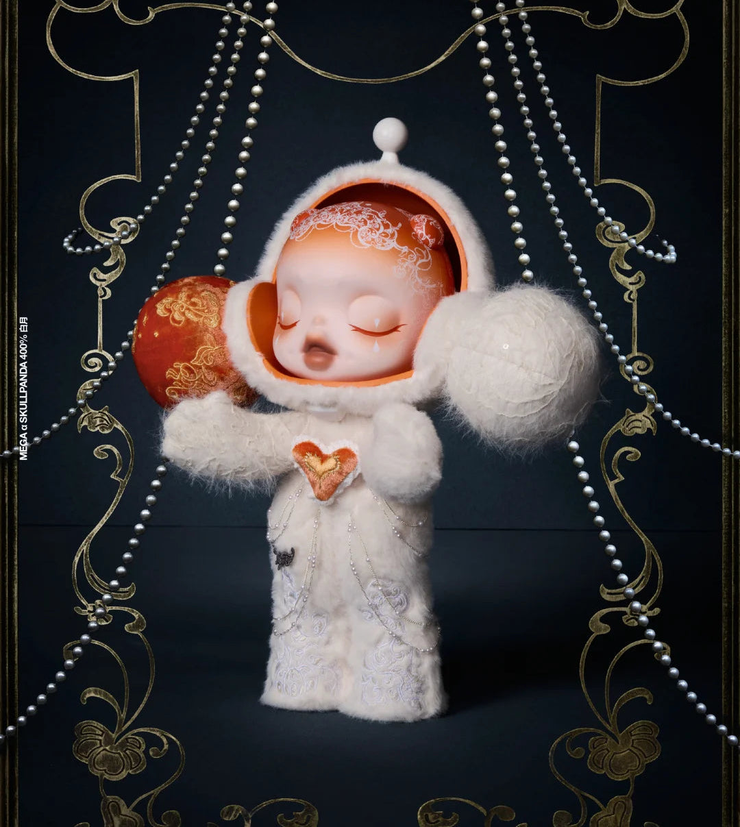 MEGA α SKULLPANDA 400% White Moon