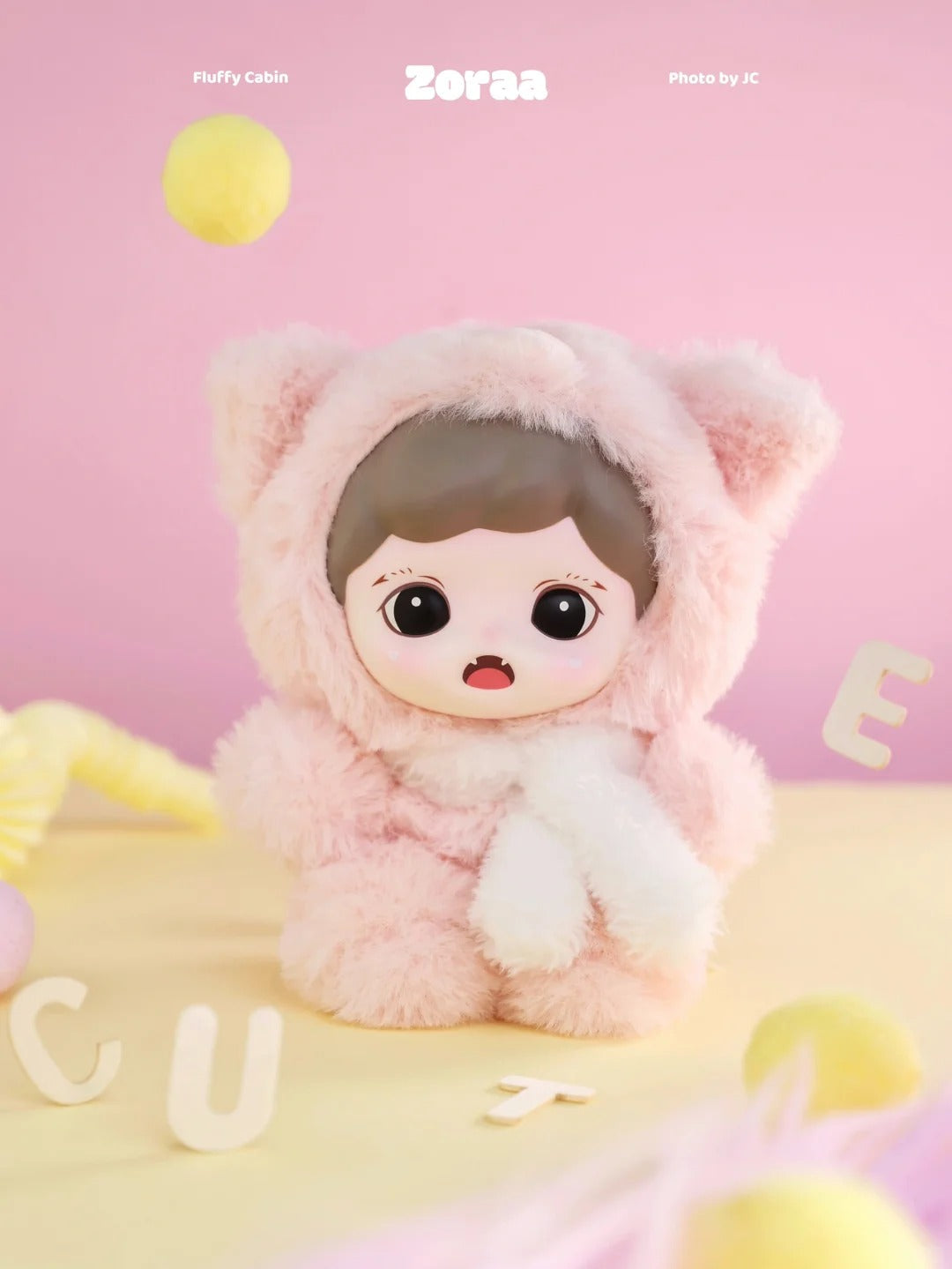 Zoraa fluffy cabin series viny plush doll