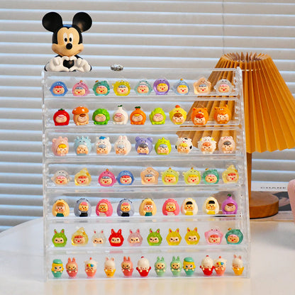 Cute Bean Display Box Small Ornaments Storage Rack Multi-layer Shelf