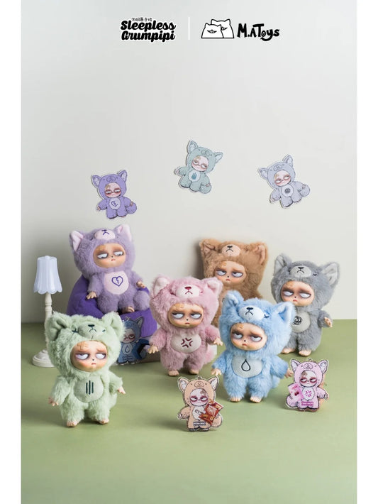 SLEEPLESS GRUMPIPI Series Plush Keychains