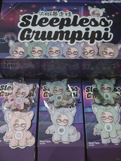 SLEEPLESS GRUMPIPI Series Plush Keychains