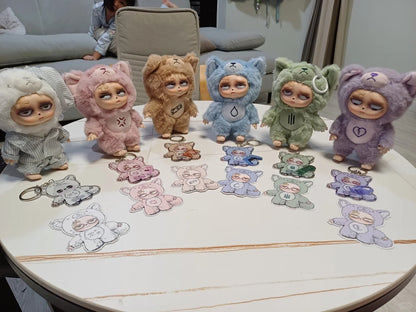 SLEEPLESS GRUMPIPI Series Plush Keychains