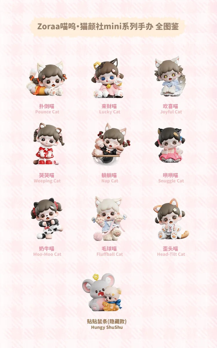 Zoraa Meow Cat Face  Series Figures