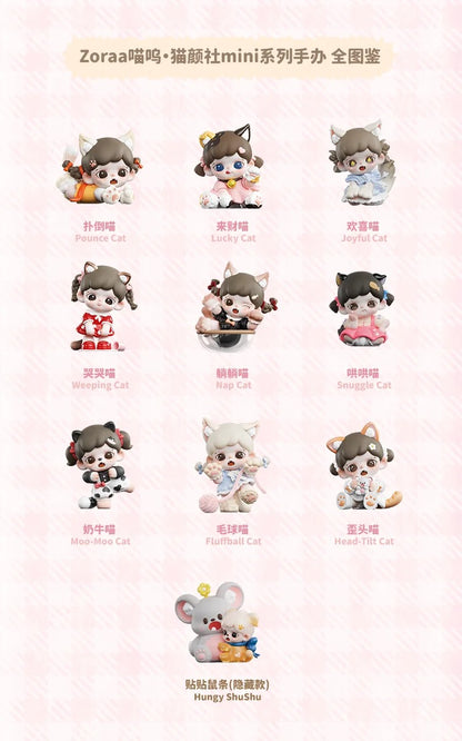 Zoraa Meow Cat Face  Series Figures