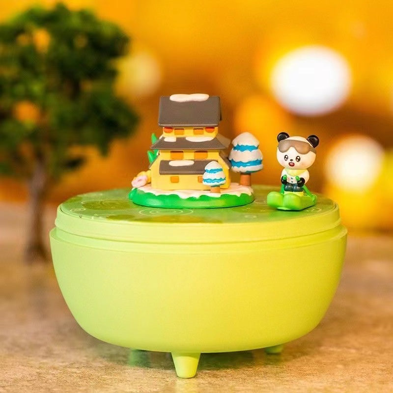 Winter sport skiing music box Series dolls