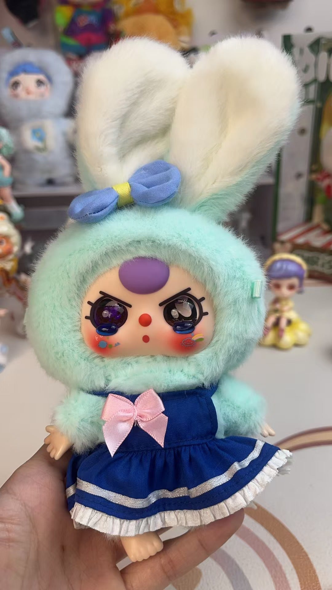 BaBy Three -Mini bunny  Macaron Plush Blind Box for Kids