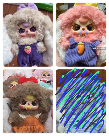 Baby Three Macaron Little Cute Bunny V2  Plush （Various eyes and facial expressions）