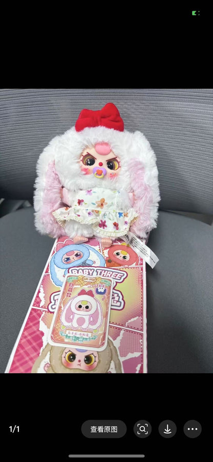 Baby Three Macaron Little Cute Bunny V2  Plush （Various eyes and facial expressions）