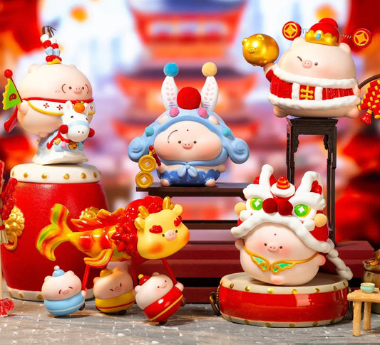 Five Blessings Pig Treasure PVC Series
