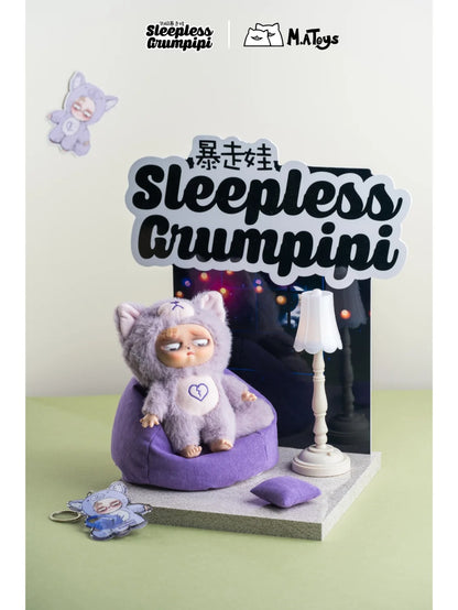 SLEEPLESS GRUMPIPI Series Plush Keychains
