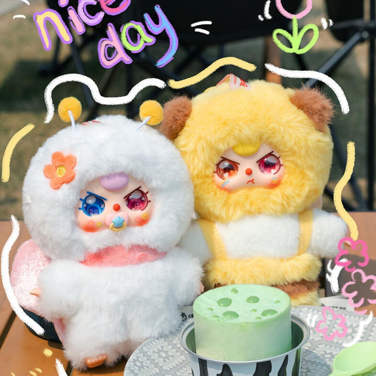 Baby Three Where's Spring Flower Plush（Various eyes and facial expressions）