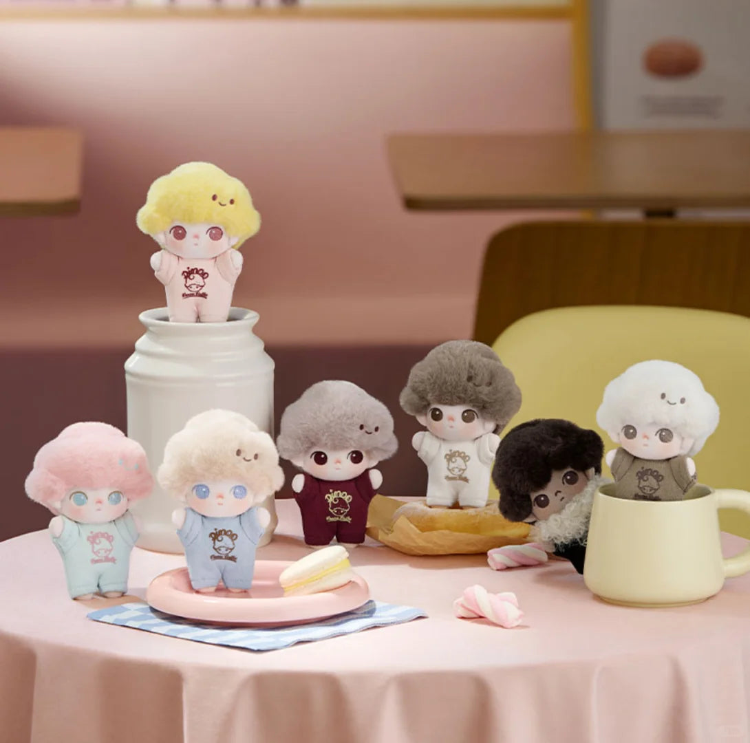 Dimoo World Crush on Coffee Soft-faced Plush Keychain Bind Box