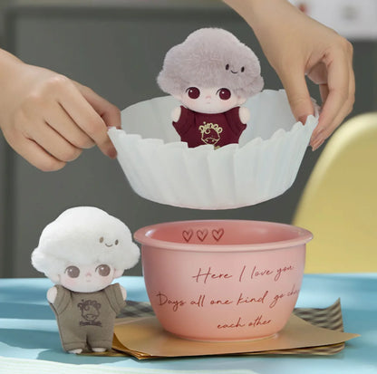 Dimoo World Crush on Coffee Soft-faced Plush Keychain Bind Box