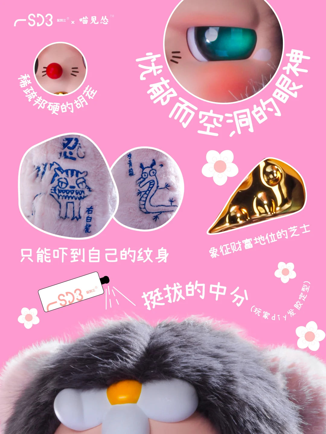 Moodeverse 600% Shu dao san V2 Meow Jump Series Plush