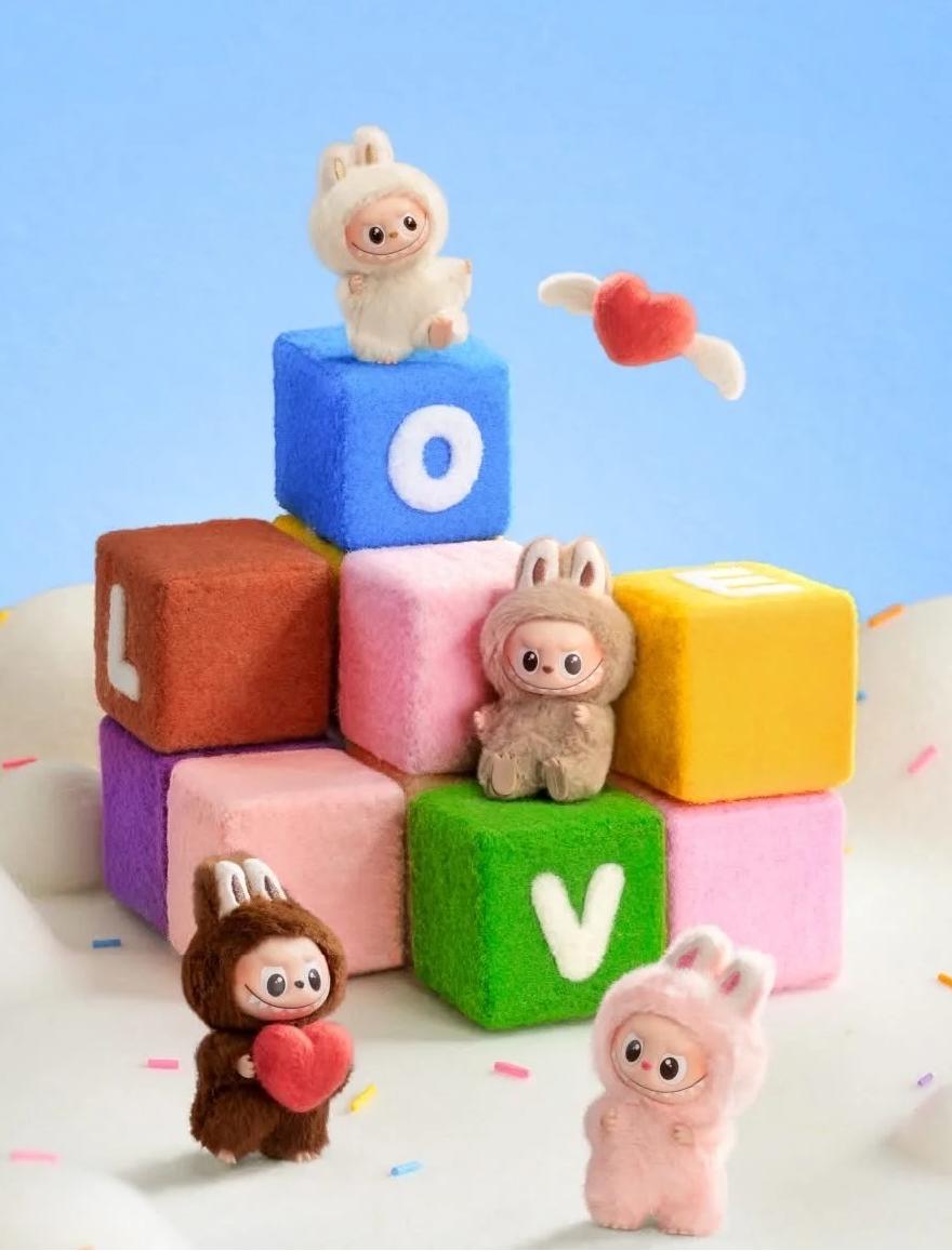 LABUBU V4 Pin For Love  SeriesVinyl Plush Pendant Blind Box(per-order)