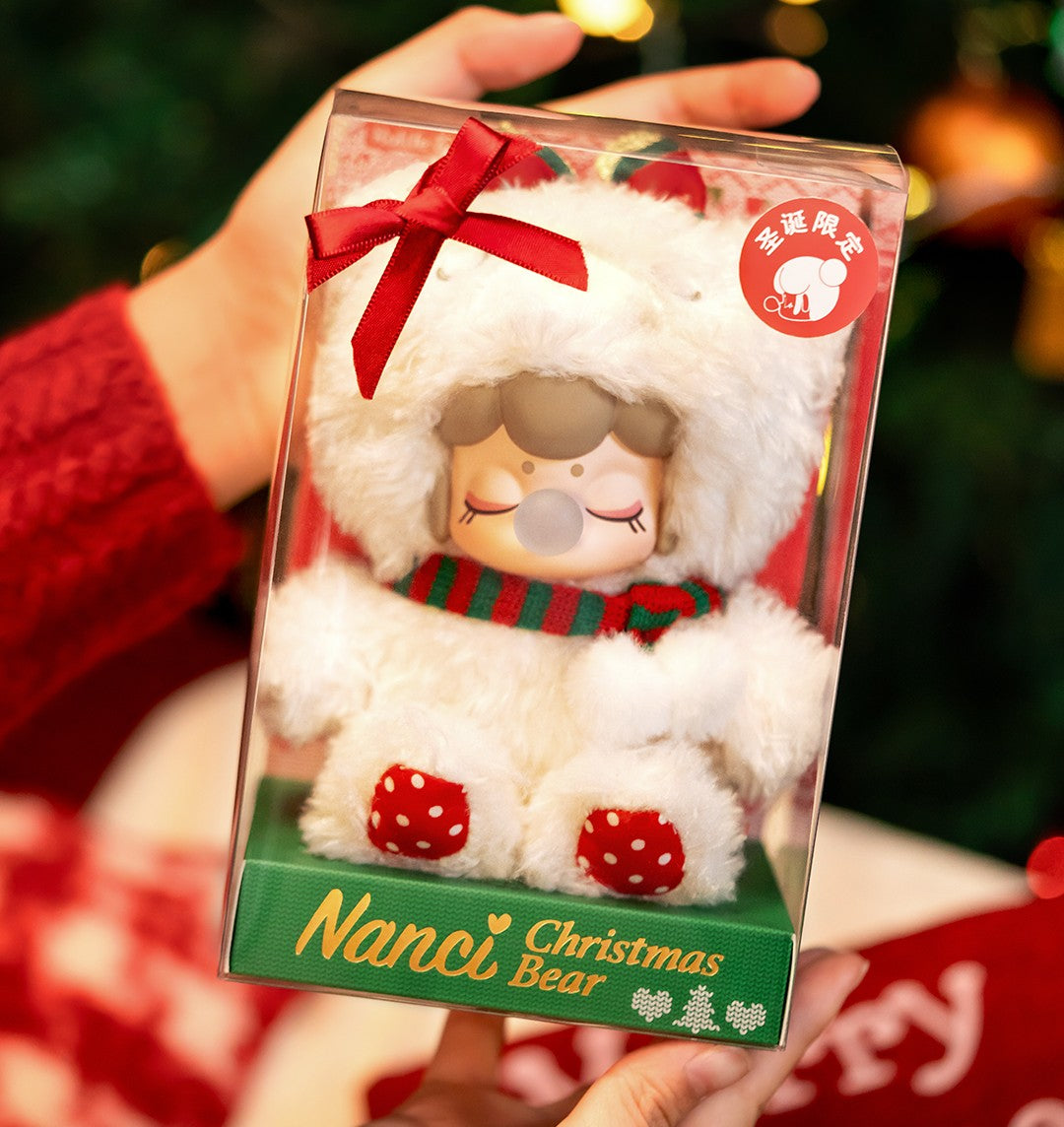 Nanci Christmas Bear Plush Hanging Card