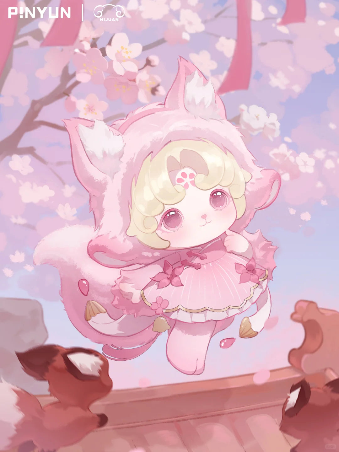 Mimia Mijuan Feng Shen Tuan Tuan Plush Limited (only 1999PCS)Hanging Card pre-order