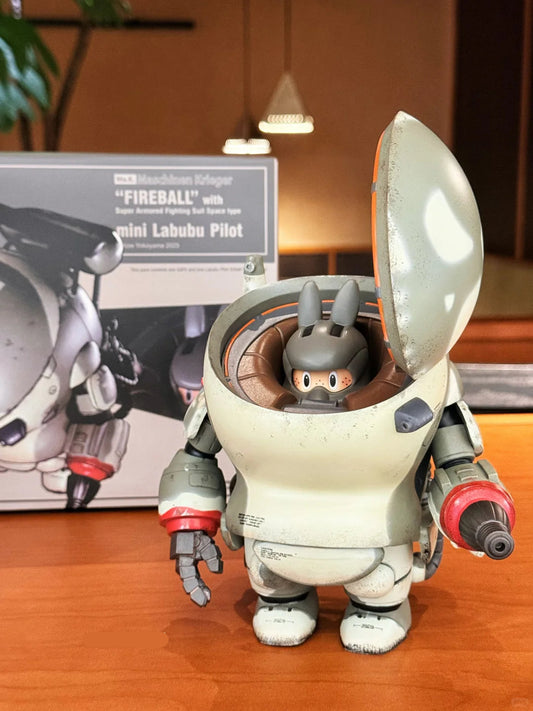 Ma.K. “FIREBALL” with mini Labubu Pilot Super Armored Fighting Suit Space Type