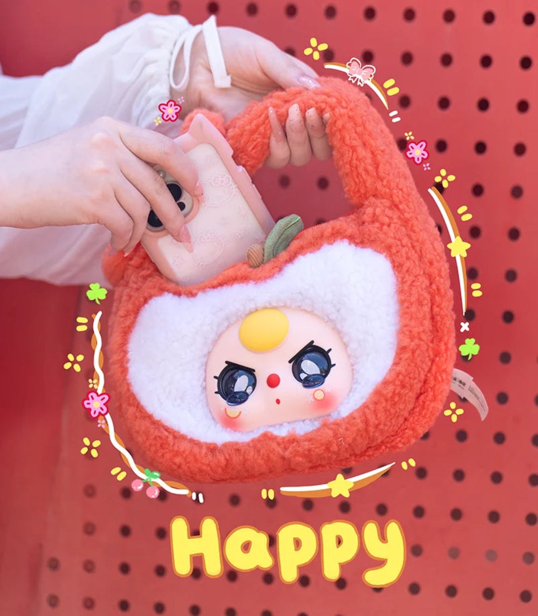 Baby Three Baby Fruit Handbagg Series Plush（Various styles of eyes）