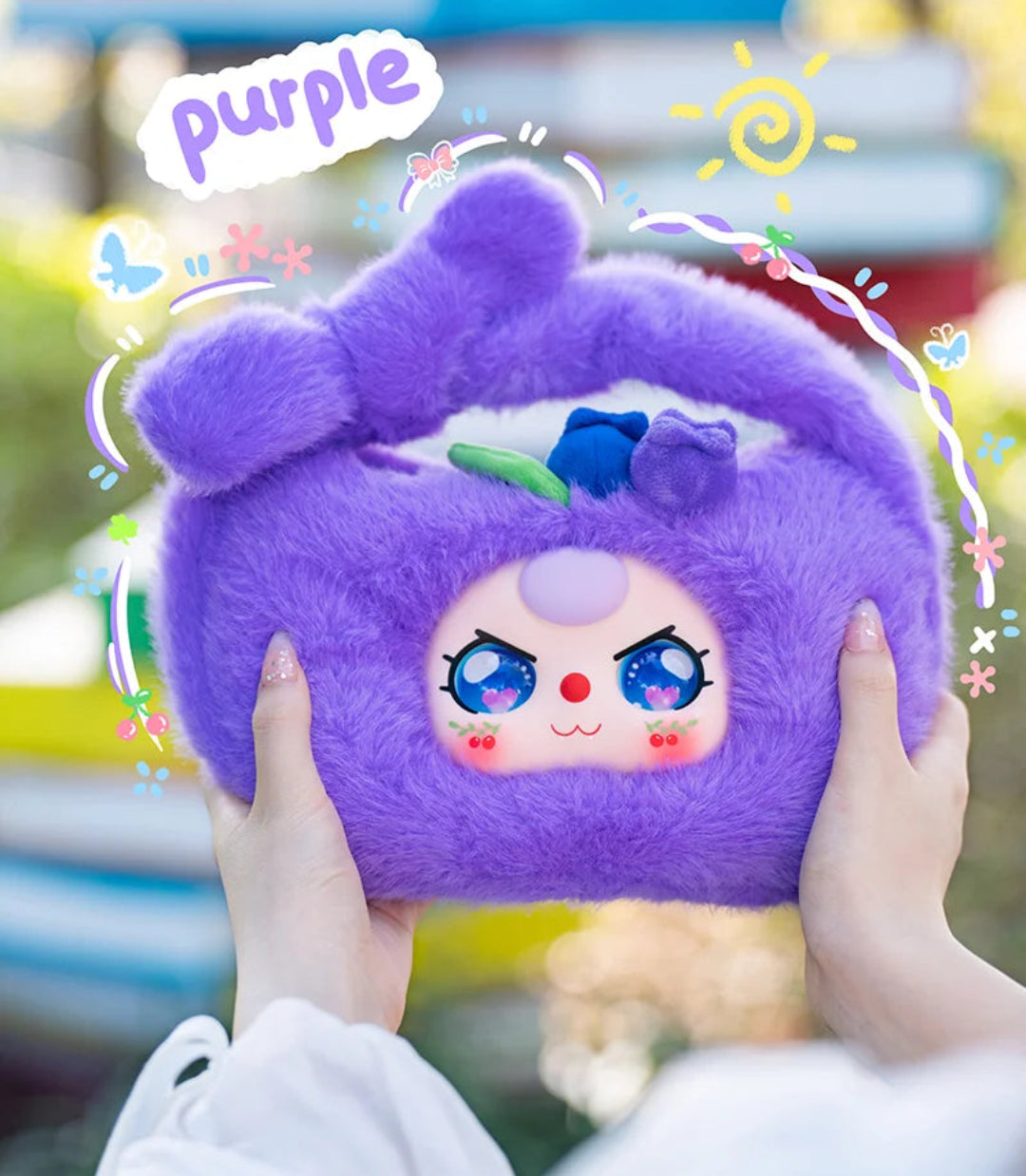 Baby Three Baby Fruit Handbagg Series Plush（Various styles of eyes）