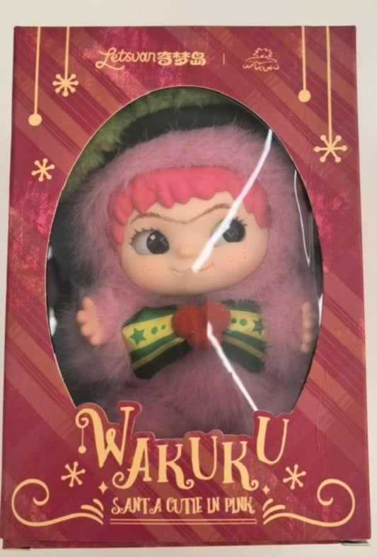 WAKUKU-Santa Cutie in Pink Edition Limited Edition Vinyl Plush Doll Pendant