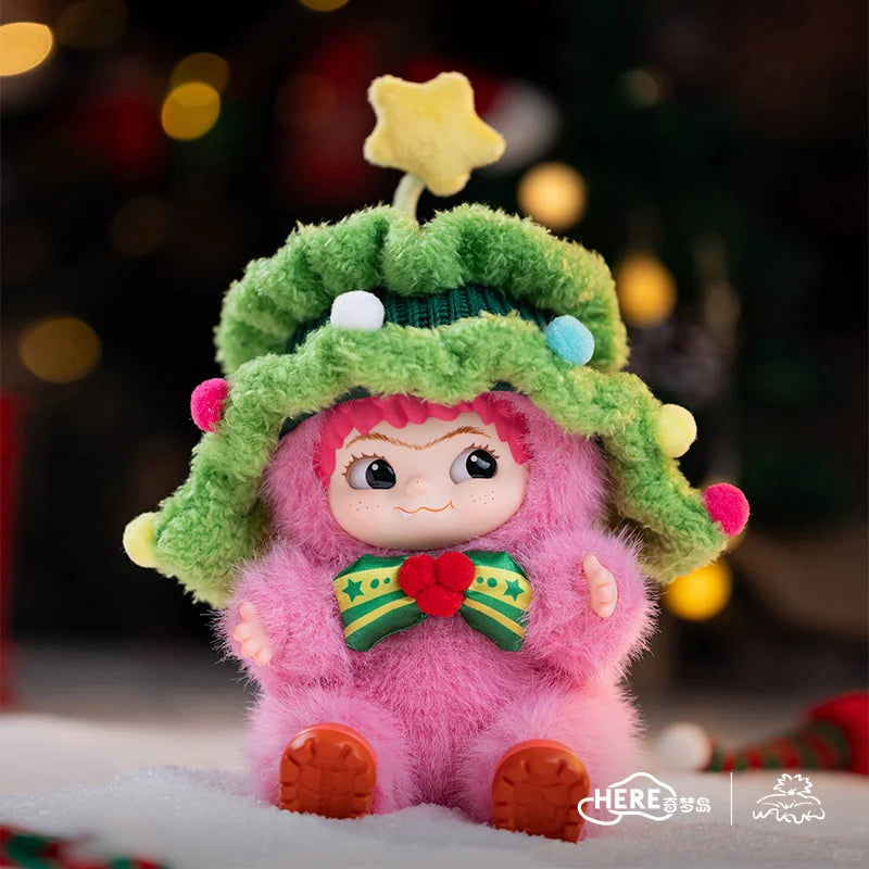 WAKUKU-Santa Cutie in Pink Edition Limited Edition Vinyl Plush Doll Pendant