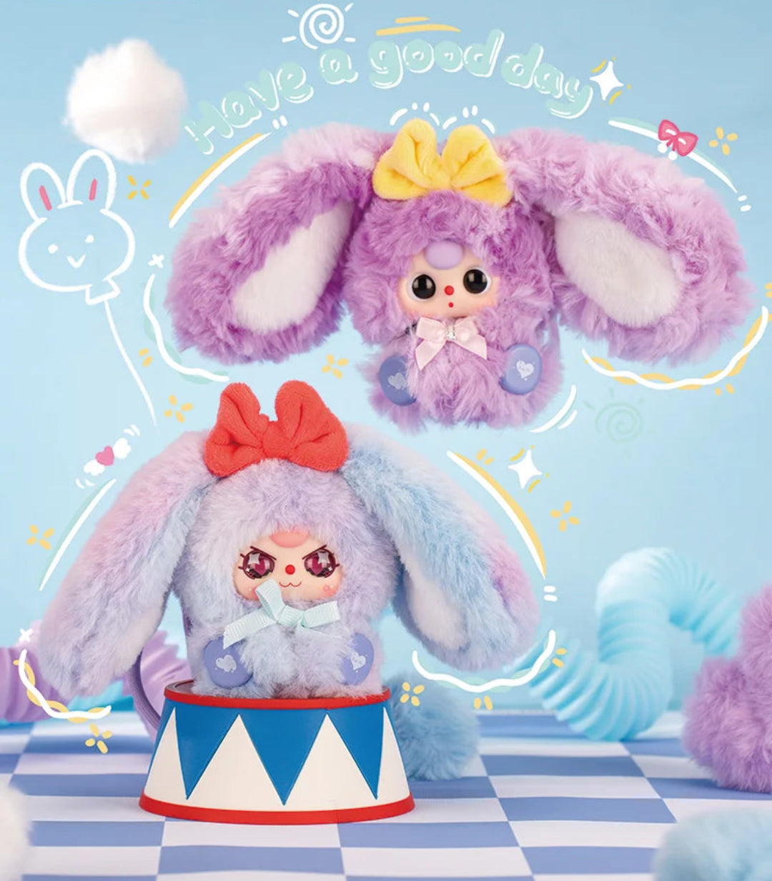Baby Three Alice Rabbit Town Series Plush + 400% Honey Bearer