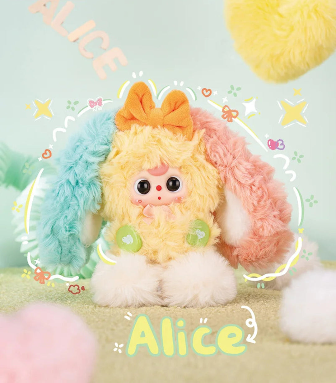 Baby Three Alice Rabbit Town Series Plush + 400% Honey Bearer