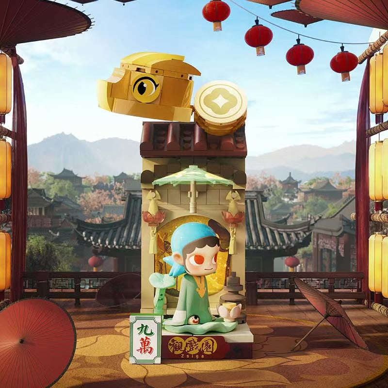 POPMART Golden Snake New Year Good Fortune Series Building Block Figurines