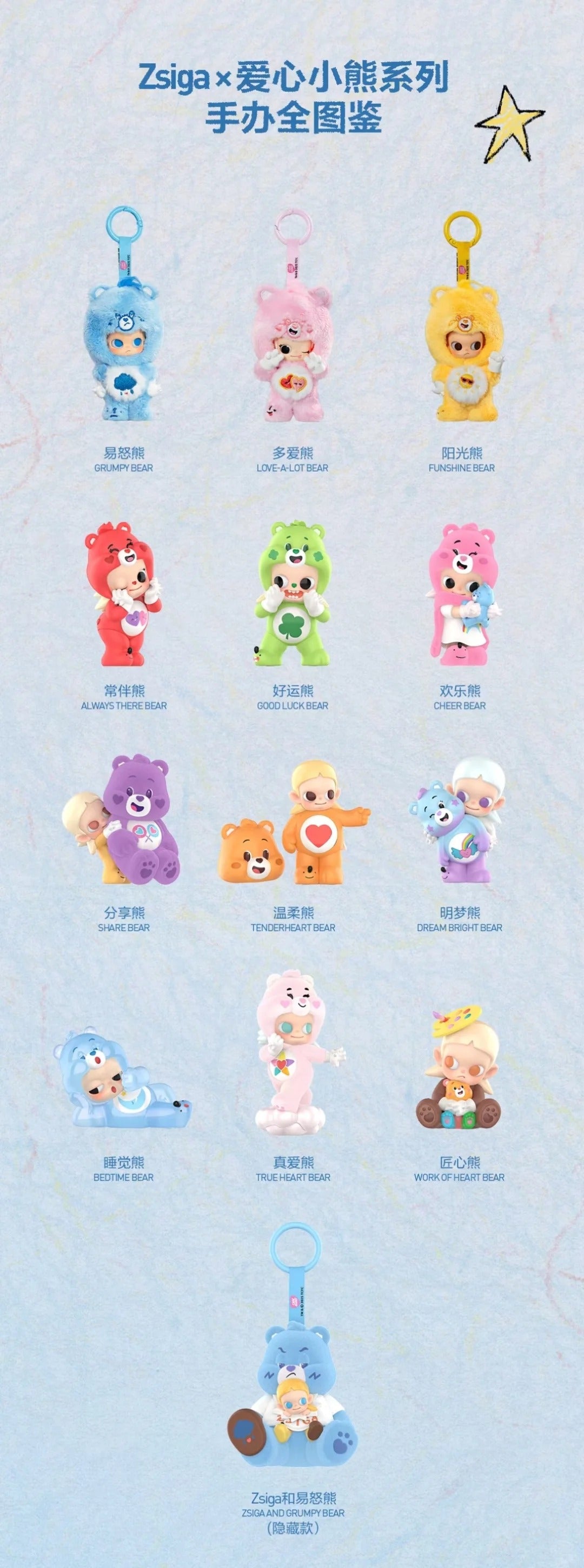 Zsiga × CareBears Figures